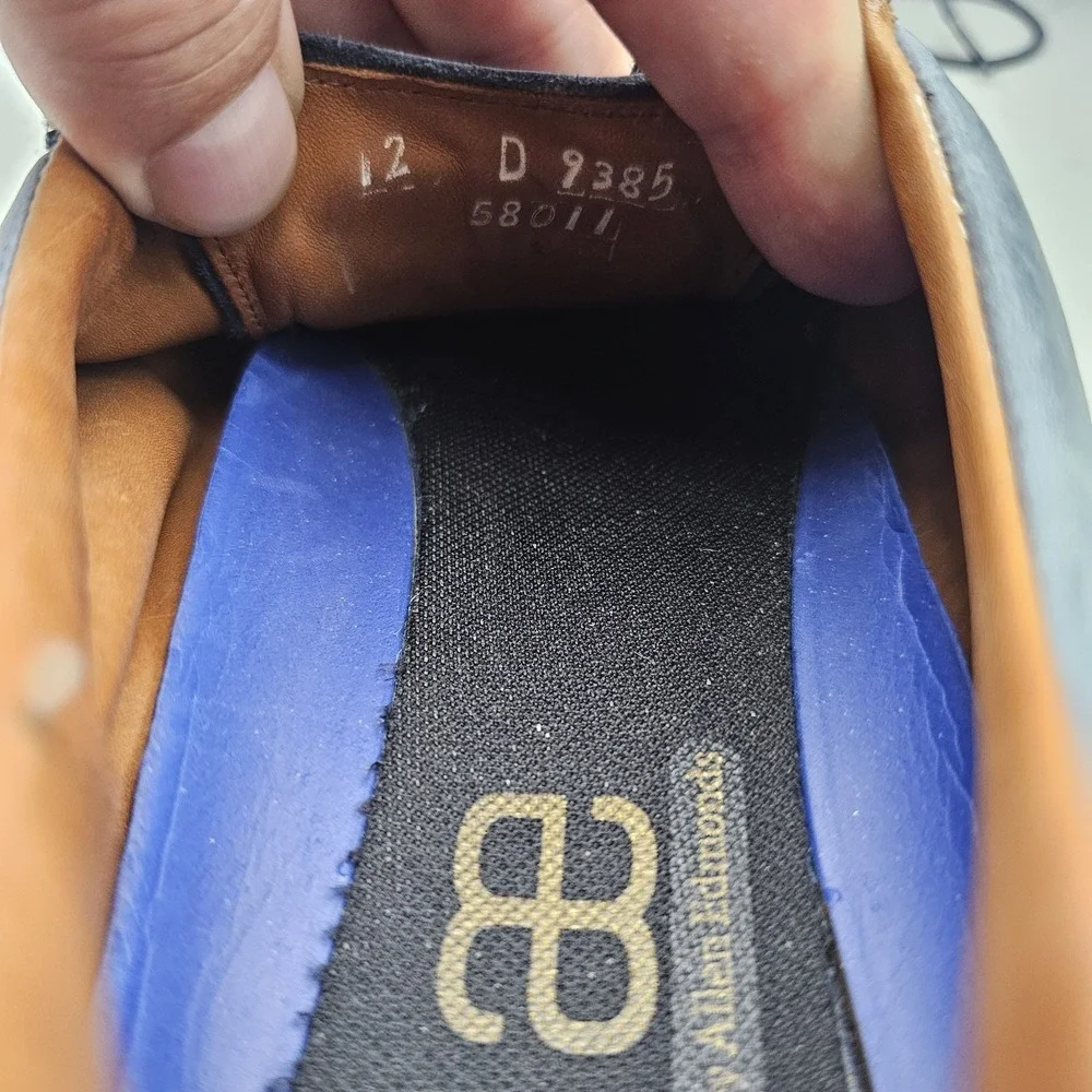 Allen Edmonds Men's Size 12 D Road Warriors Voyager Blue Leather Sneakers Shoes